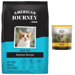 American Journey Salmon Recipe Grain-Free Dry Cat Food & American Journey 100% Chicken Freeze-Dried Grain-Free Cat Treats
