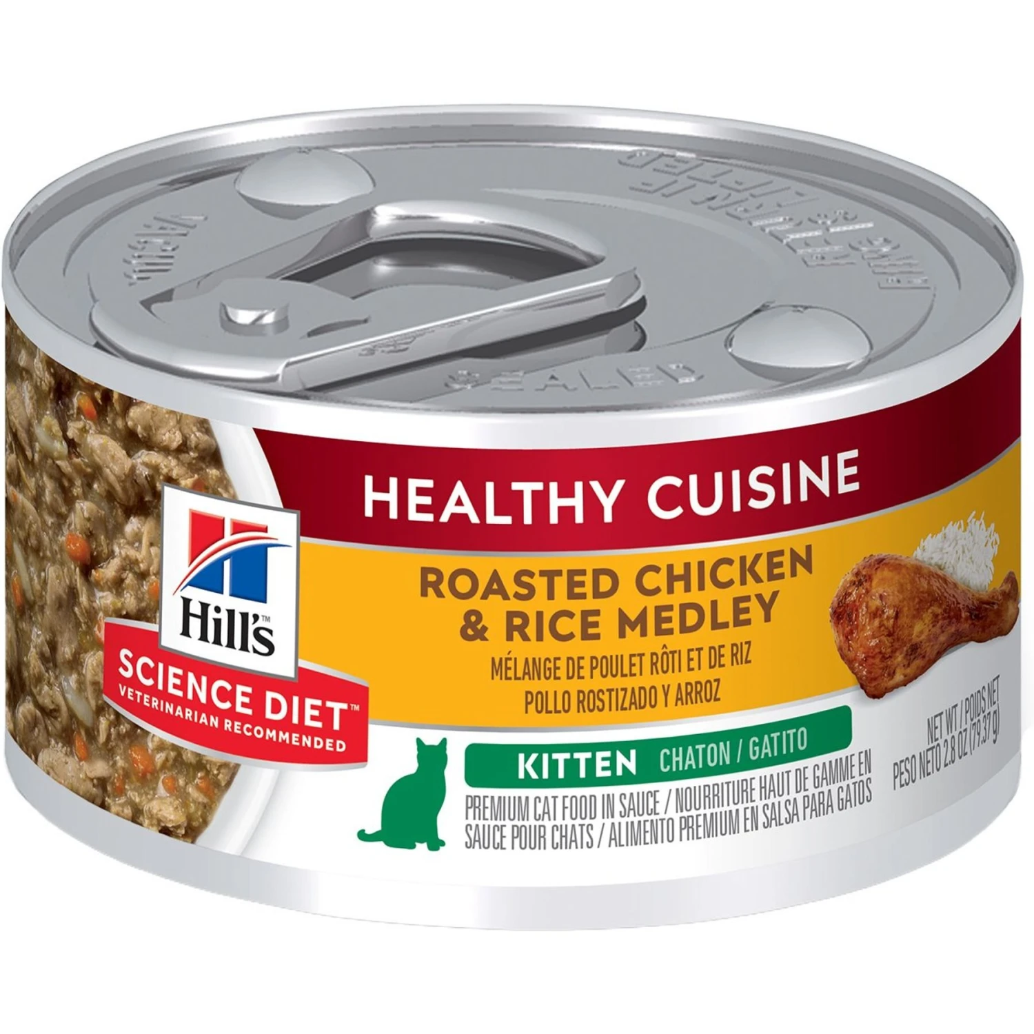 Hill's Science Diet Kitten Healthy Cuisine Tender Chicken & Rice Medley Canned Cat Food & Hill's Science Diet Indoor Kitten Dry Cat Food 2 Hill's Science Diet Kitten Healthy Cuisine Tender Chicken & Rice Medley Canned Cat Food & Hill's Science Diet Indoor Kitten Dry Cat Food - Image 2