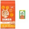 Iams ProActive Health Healthy Adult Original With Chicken Dry Cat Food & Greenies Feline SmartBites Healthy Skin & Fur Natural Chicken Flavor Soft & Crunchy Adult Cat Treats