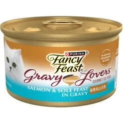 Tiny Tiger Chunks In Gravy Salmon & Whitefish Recipe Grain-Free Canned Cat Food & Fancy Feast Gravy Lovers Salmon & Sole Feast In Seared Salmon Flavor Gravy Gourmet Wet Cat Food -Wellness Sales 298576 PT5. AC SS1800 V1692897301