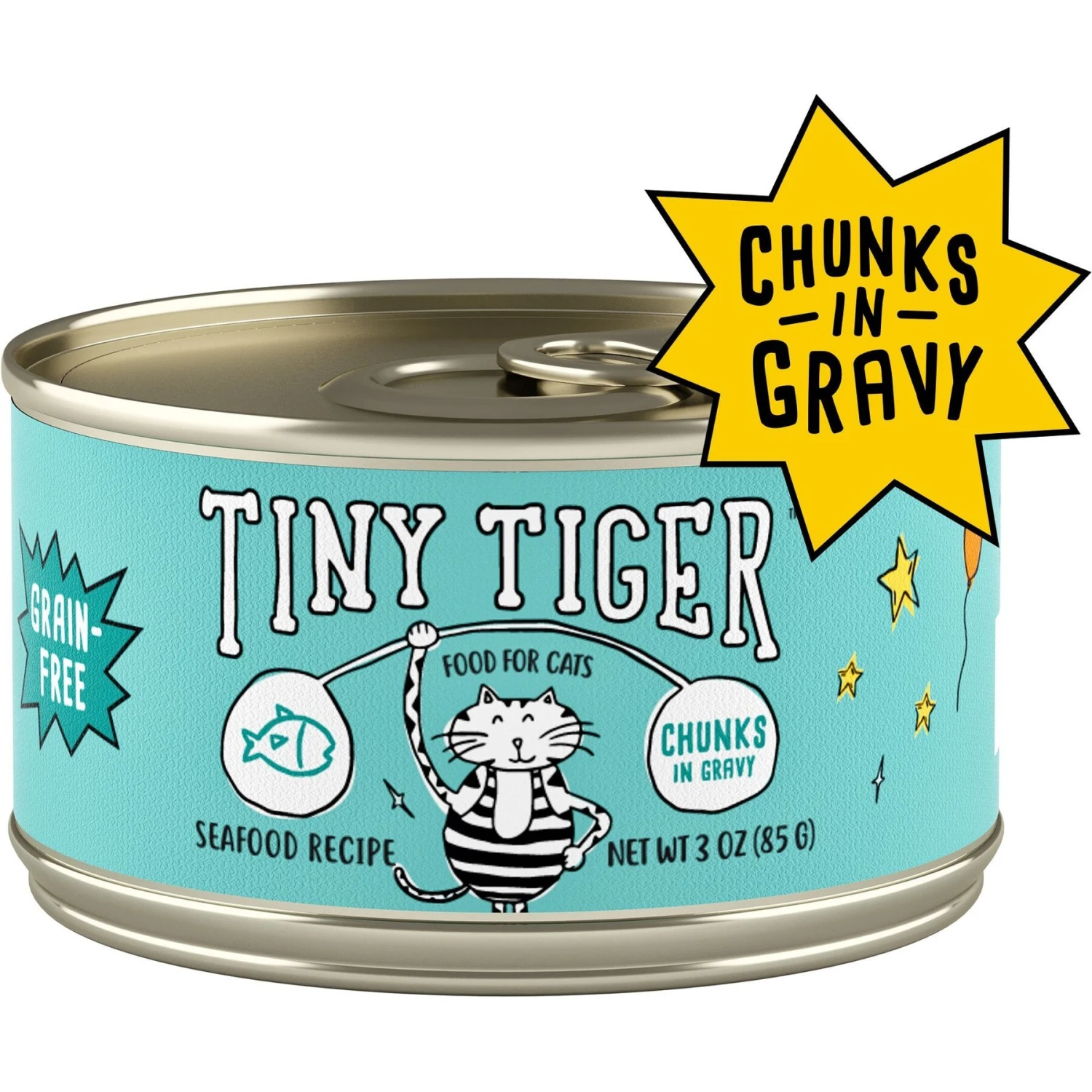 Tiny Tiger Chunks In Gravy Seafood Recipe Grain-Free Canned Cat Food & Fancy Feast Gravy Lovers Ocean Whitefish & Tuna Feast In Sauteed Seafood Flavor Gravy Canned Cat Food 2 Tiny Tiger Chunks In Gravy Seafood Recipe Grain-Free Canned Cat Food & Fancy Feast Gravy Lovers Ocean Whitefish & Tuna Feast In Sauteed Seafood Flavor Gravy Canned Cat Food - Image 2