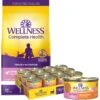 Wellness Complete Health Kitten Chicken Entree Recipe Natural Canned Cat Food & Wellness Complete Health Natural Grain-Free Deboned Chicken & Chicken Meal Dry Kitten Food