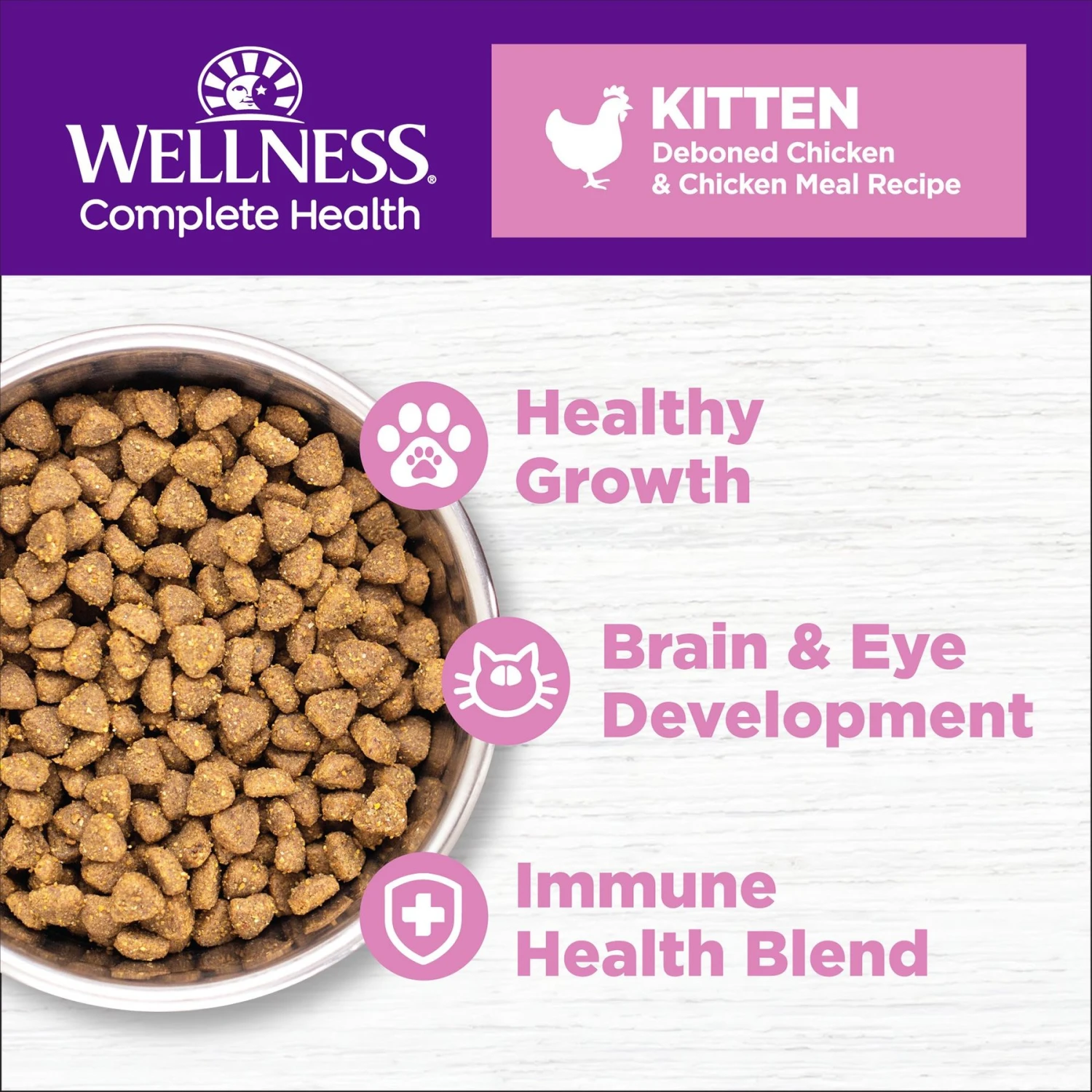 Wellness Complete Health Kitten Chicken Entree Recipe Natural Canned Cat Food & Wellness Complete Health Natural Grain-Free Deboned Chicken & Chicken Meal Dry Kitten Food 8 Wellness Complete Health Kitten Chicken Entree Recipe Natural Canned Cat Food & Wellness Complete Health Natural Grain-Free Deboned Chicken & Chicken Meal Dry Kitten Food - Image 8