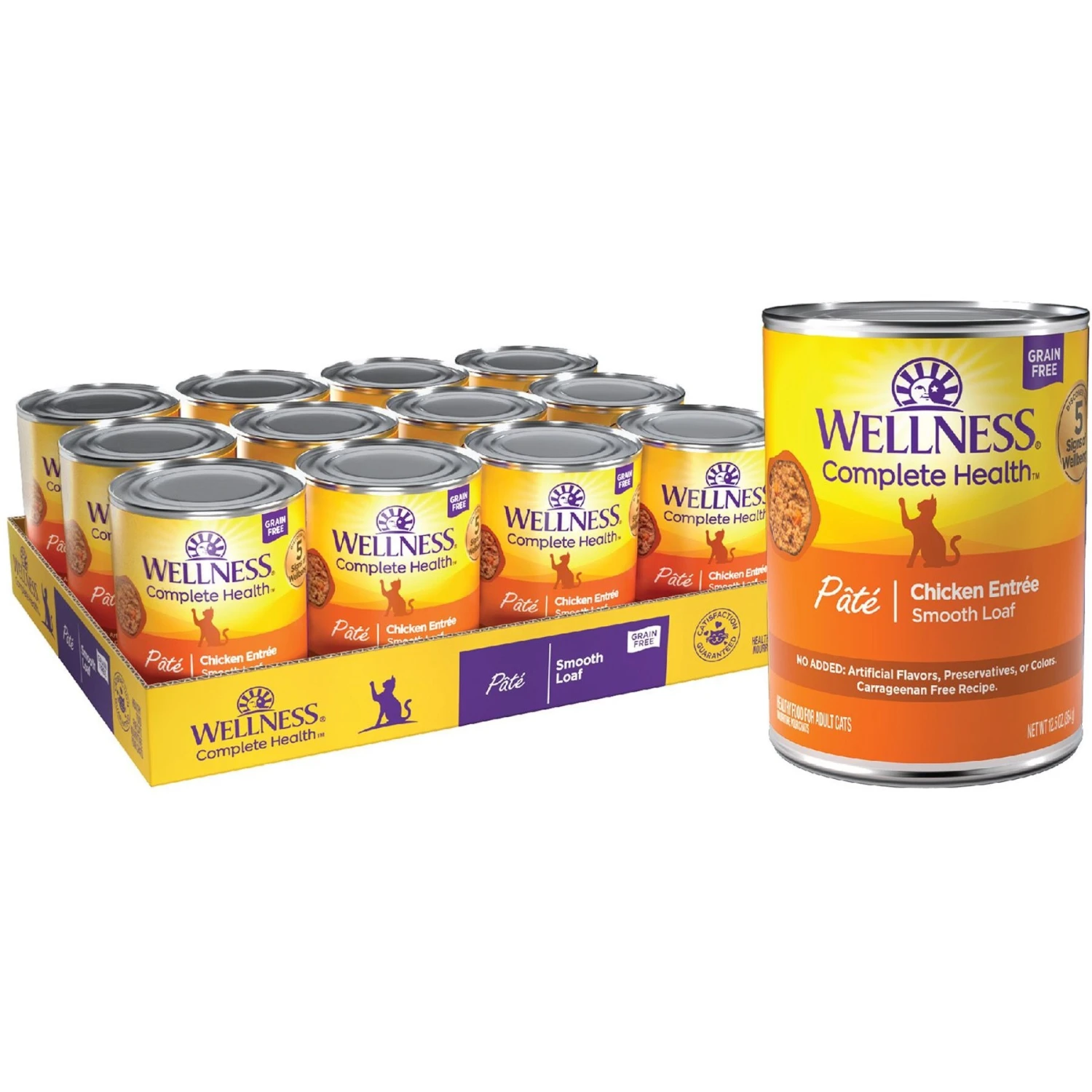Wellness Complete Health Pate Chicken Entree Grain-Free Natural Canned Cat Food & Wellness Complete Health Natural Grain-Free Salmon & Herring Dry Cat Food 6 Wellness Complete Health Pate Chicken Entree Grain-Free Natural Canned Cat Food & Wellness Complete Health Natural Grain-Free Salmon & Herring Dry Cat Food - Image 6