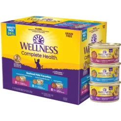 Wellness Seafood Pate Favorites Canned Cat Food, 3-oz, Case Of 24 & Wellness CORE Signature Selects Flaked Skipjack Tuna & Wild Salmon Entree In Broth Grain-Free Canned Cat Food 14 Wellness Seafood Pate Favorites Canned Cat Food, 3-oz, Case Of 24 & Wellness CORE Signature Selects Flaked Skipjack Tuna & Wild Salmon Entree In Broth Grain-Free Canned Cat Food -Wellness Sales 298732 PT5. AC SS1800 V1621983767