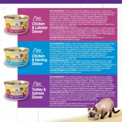 Wellness Seafood Pate Favorites Canned Cat Food, 3-oz, Case Of 24 & Wellness CORE Signature Selects Flaked Skipjack Tuna & Wild Salmon Entree In Broth Grain-Free Canned Cat Food 15 Wellness Seafood Pate Favorites Canned Cat Food, 3-oz, Case Of 24 & Wellness CORE Signature Selects Flaked Skipjack Tuna & Wild Salmon Entree In Broth Grain-Free Canned Cat Food -Wellness Sales 298732 PT6. AC SS1800 V1621984075