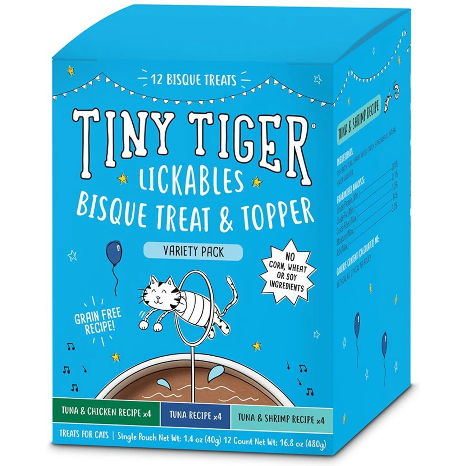 Tiny Tiger, Lickables, Variety Pack, Bisque Cat Treat & Topper 8 Tiny Tiger, Lickables, Variety Pack, Bisque Cat Treat & Topper - Image 8