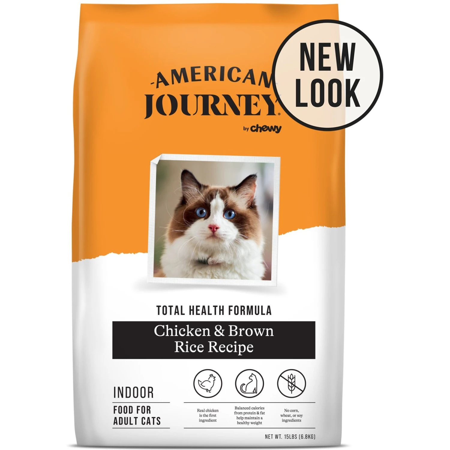 American Journey Indoor Cat Total Health Formula Chicken & Brown Rice Recipe Dry Cat Food, 15lb Bag 1 American Journey Indoor Cat Total Health Formula Chicken & Brown Rice Recipe Dry Cat Food, 15lb Bag