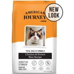American Journey Sensitive Stomach Total Health Formula Chicken & Brown Rice Recipe Dry Cat Food, 15lb Bag