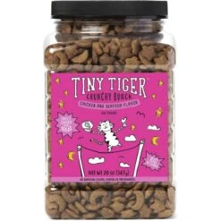 Tiny Tiger Pate Chicken Recipe Grain-Free Canned Cat Food & Tiny Tiger Crunchy Bunch, Fearless Feathers & Gracious Gills, Chicken & Seafood Flavor Cat Treats -Wellness Sales 303756 PT5. AC SS1800 V1623041242