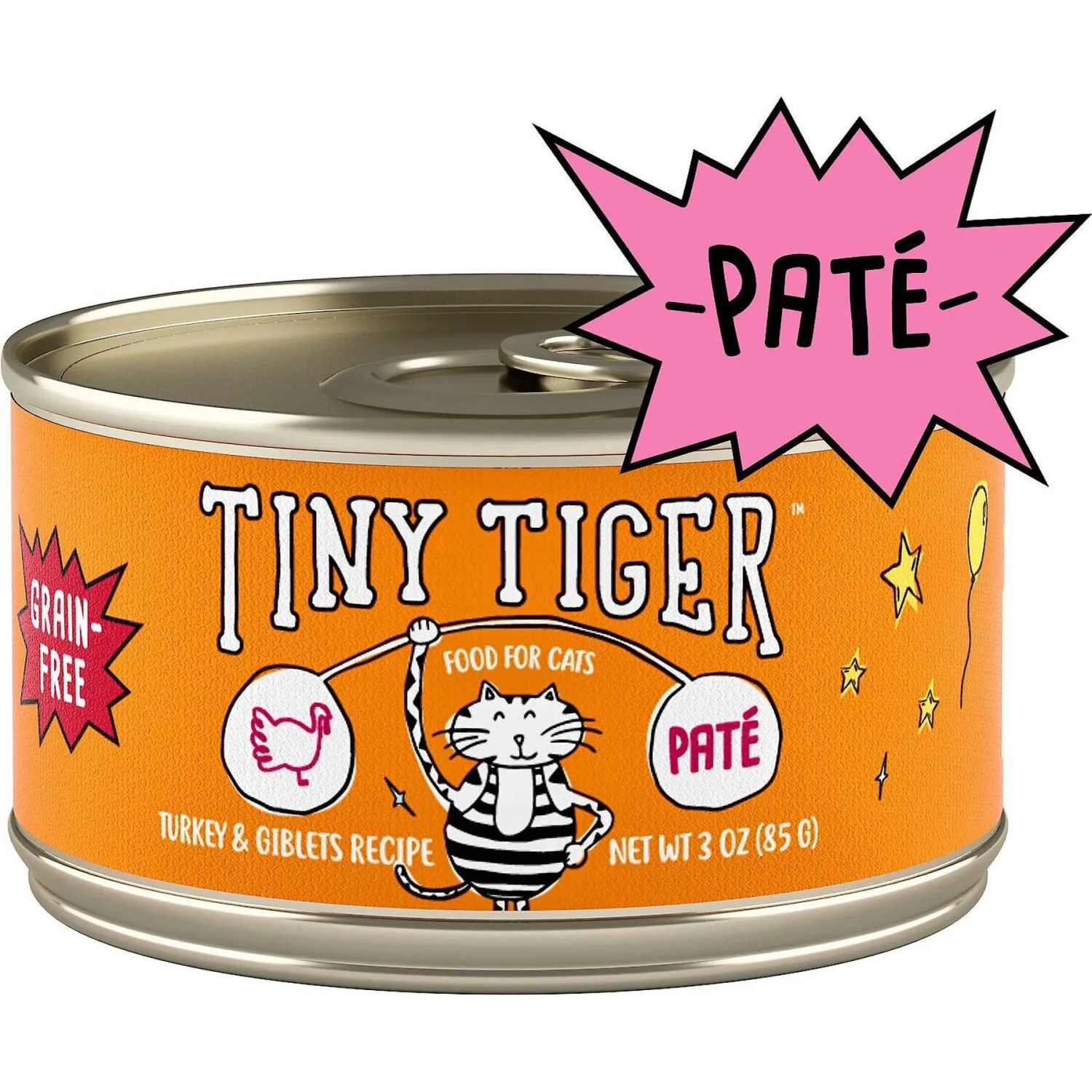 Tiny Tiger Pate Turkey & Giblets Recipe Grain-Free Canned Cat Food & Tiny Tiger Catnip Craze Flavor Filled Cat Treats 2 Tiny Tiger Pate Turkey & Giblets Recipe Grain-Free Canned Cat Food & Tiny Tiger Catnip Craze Flavor Filled Cat Treats - Image 2