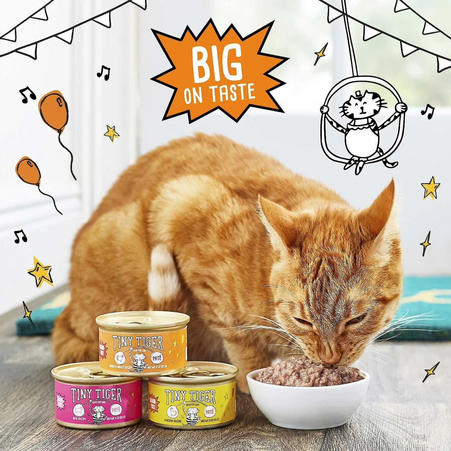 Tiny Tiger Pate Turkey & Giblets Recipe Grain-Free Canned Cat Food & Tiny Tiger Catnip Craze Flavor Filled Cat Treats 3 Tiny Tiger Pate Turkey & Giblets Recipe Grain-Free Canned Cat Food & Tiny Tiger Catnip Craze Flavor Filled Cat Treats - Image 3