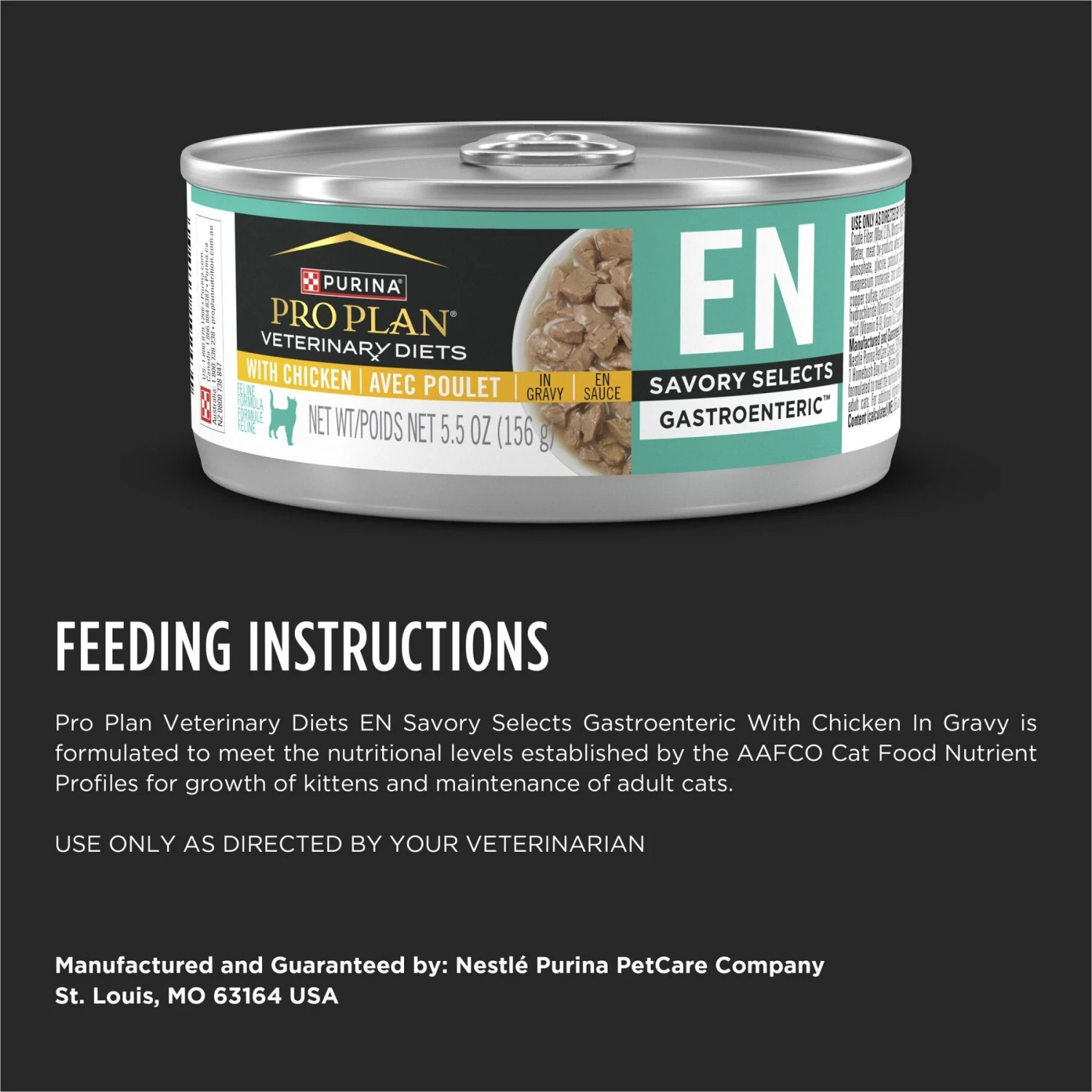 Purina Pro Plan Veterinary Diets EN Gastroenteric Savory Selects In Gravy With Chicken Wet Cat Food 8 Purina Pro Plan Veterinary Diets EN Gastroenteric Savory Selects In Gravy With Chicken Wet Cat Food - Image 8