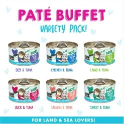 Weruva B.F.F. PLAY Best Feline Friend Pate Lovers, Aw Yeah! Blue Pate Buffet Variety Pack Wet Cat Food -Wellness Sales 315733 PT2. AC SS1800 V1682699872