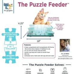 Ethical Pet Doc & Phoebe Puzzle Cat Feeder, Blue/White -Wellness Sales 316060 PT4. AC SS1800 V1631779348