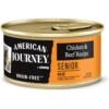American Journey Senior Pate Chicken & Beef Recipe Canned Cat Food, 3-oz Can, Case Of 24