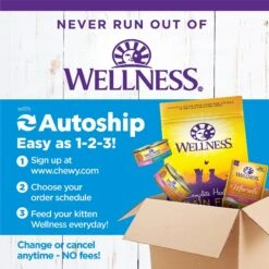 Wellness Complete Health Kitten Variety Pack Grain-Free Canned Cat Food, 3-oz, Case Of 12 17 Wellness Complete Health Kitten Variety Pack Grain-Free Canned Cat Food, 3-oz, Case Of 12 -Wellness Sales 333302 PT8. AC SS1800 V1636755132