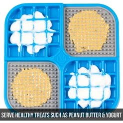 Hyper Pet IQ Banquet Dog & Cat Lick Mat, Blue/Gray -Wellness Sales 338386 PT3. AC SS1800 V1634651199