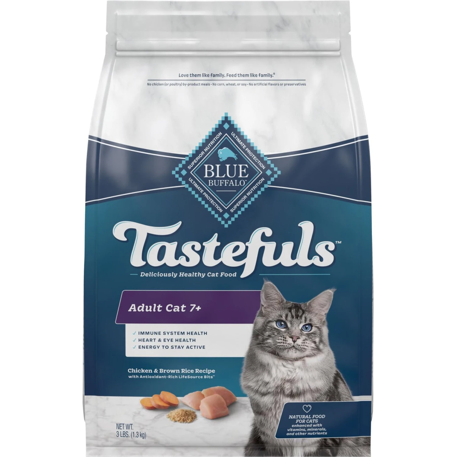 Blue Buffalo Tastefuls Natural Chicken Adult 7+ Dry Cat Food & Blue Buffalo Indoor Hairball & Weight Control Chicken & Brown Rice Recipe Adult Dry Cat Food 2 Blue Buffalo Tastefuls Natural Chicken Adult 7+ Dry Cat Food & Blue Buffalo Indoor Hairball & Weight Control Chicken & Brown Rice Recipe Adult Dry Cat Food - Image 2