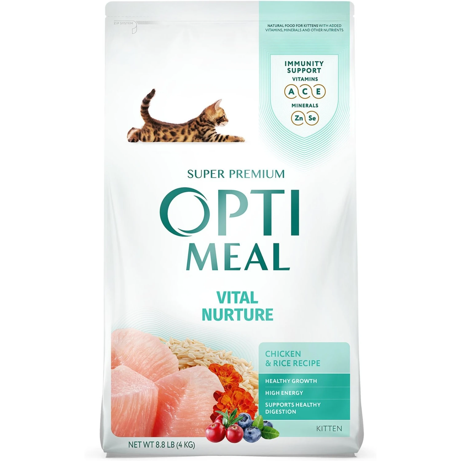Optimeal Vital Nurture Kitten Chicken & Rice Recipe Dry Cat Food 1 Optimeal Vital Nurture Kitten Chicken & Rice Recipe Dry Cat Food