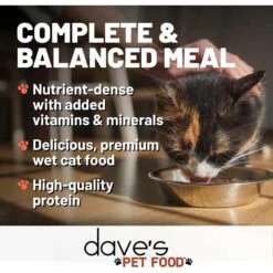 Dave's Pet Food Shredded Chicken & Ocean Whitefish Dinner In Gravy Recipe Wet Cat Food, 2.8-oz Can, Case Of 24 -Wellness Sales 352439 PT2. AC SS1800 V1640271702