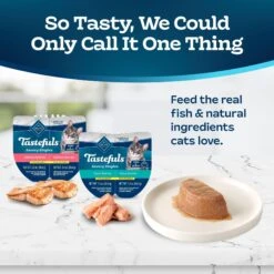 Blue Buffalo Tastefuls Savory Singles Salmon & Tuna Entrée Cat Food, 2.6-oz Cup, 24 Count 10 Blue Buffalo Tastefuls Savory Singles Salmon & Tuna Entrée Cat Food, 2.6-oz Cup, 24 Count -Wellness Sales 357155 PT3. AC SS1800 V1641337005