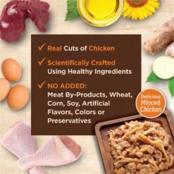 Wellness Tiny Tasters Chicken Grain-Free Minced Wet Cat Food, 1.75-oz Pouch, Case Of 12 -Wellness Sales 363905 PT4. AC SS1800 V1695827003