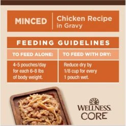 Wellness Tiny Tasters Chicken Grain-Free Minced Wet Cat Food, 1.75-oz Pouch, Case Of 12 -Wellness Sales 363905 PT8. AC SS1800 V1695832228