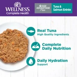 Wellness Complete Health Age Advantage Tuna & Salmon Pate Wet Cat Food -Wellness Sales 363923 PT2. AC SS1800 V1643222558
