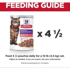 Hill's Science Diet Adult Sensitive Stomach & Skin Salmon & Tuna Wet Cat Food 17 Hill's Science Diet Adult Sensitive Stomach & Skin Salmon & Tuna Wet Cat Food -Wellness Sales 364091 PT8. AC SS1800 V1643907100