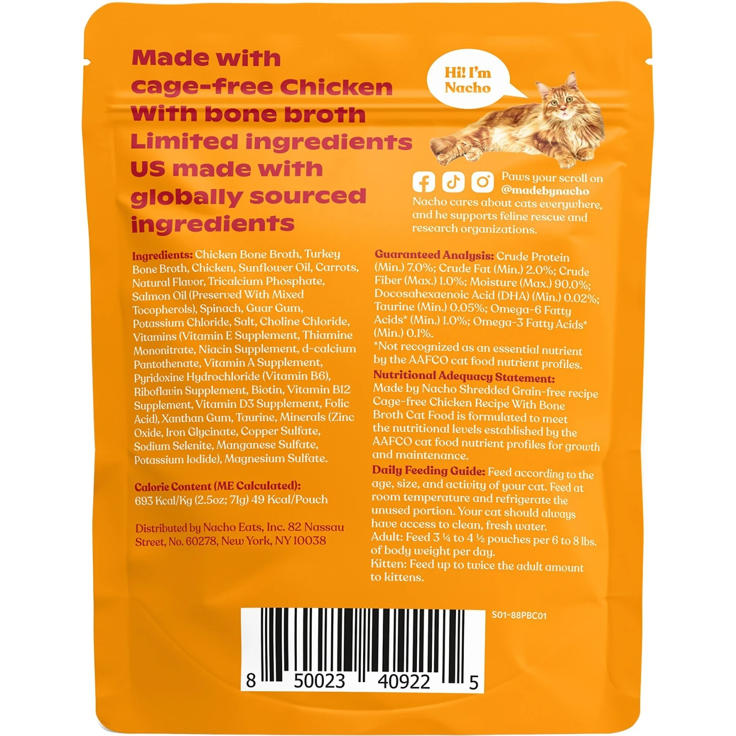 Made By Nacho Cage Free Shredded Chicken Recipe With Homestyle Bone Broth Grain-Free Wet Cat Food 2 Made By Nacho Cage Free Shredded Chicken Recipe With Homestyle Bone Broth Grain-Free Wet Cat Food - Image 2