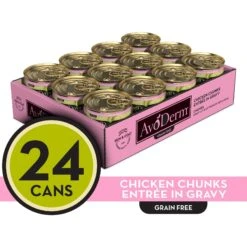 AvoDerm Natural Grain-Free Chicken Chunks Entree In Gravy Canned Cat Food 11 AvoDerm Natural Grain-Free Chicken Chunks Entree In Gravy Canned Cat Food -Wellness Sales 46684 PT8. AC SS1800 V1603318283