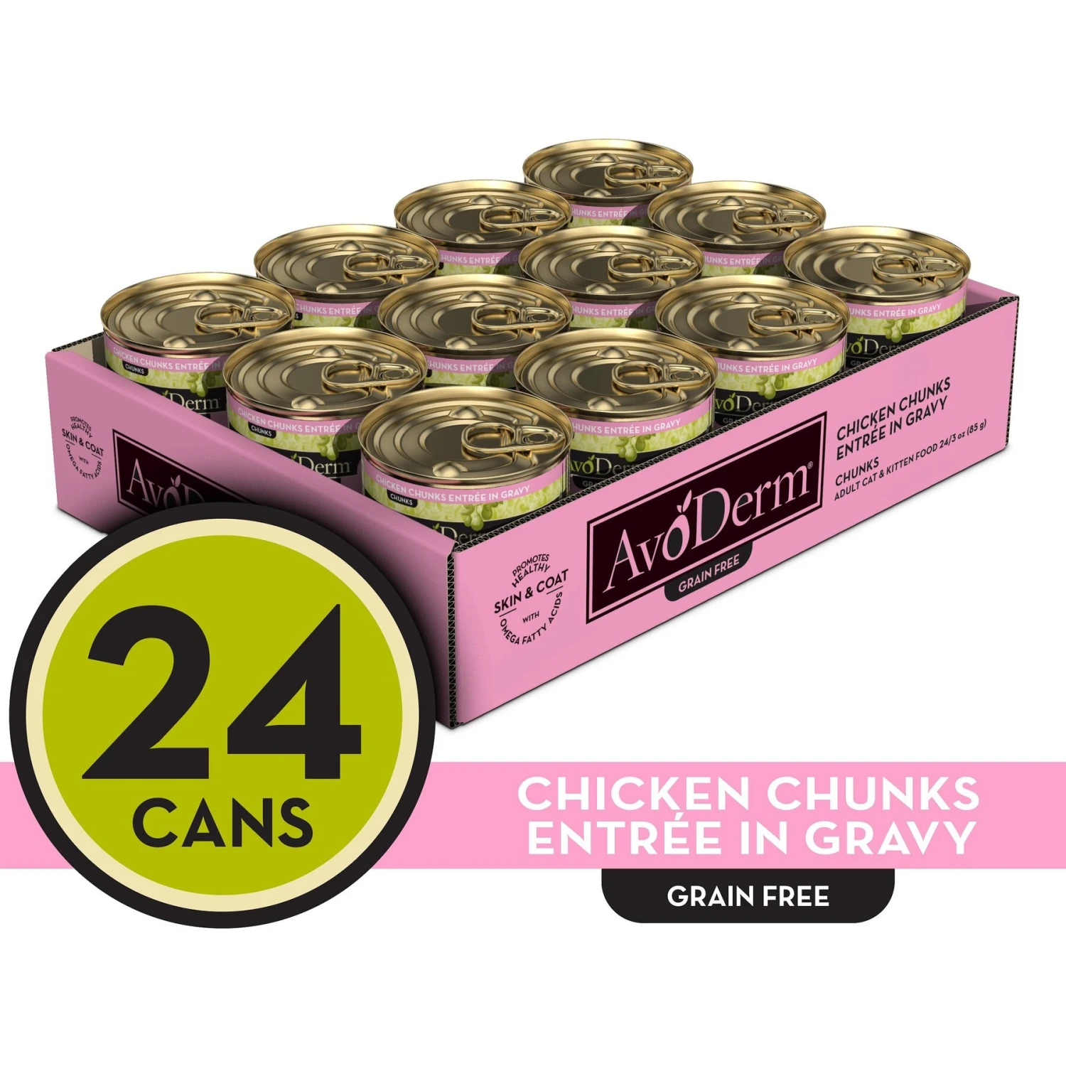 AvoDerm Natural Grain-Free Chicken Chunks Entree In Gravy Canned Cat Food 6 AvoDerm Natural Grain-Free Chicken Chunks Entree In Gravy Canned Cat Food - Image 6