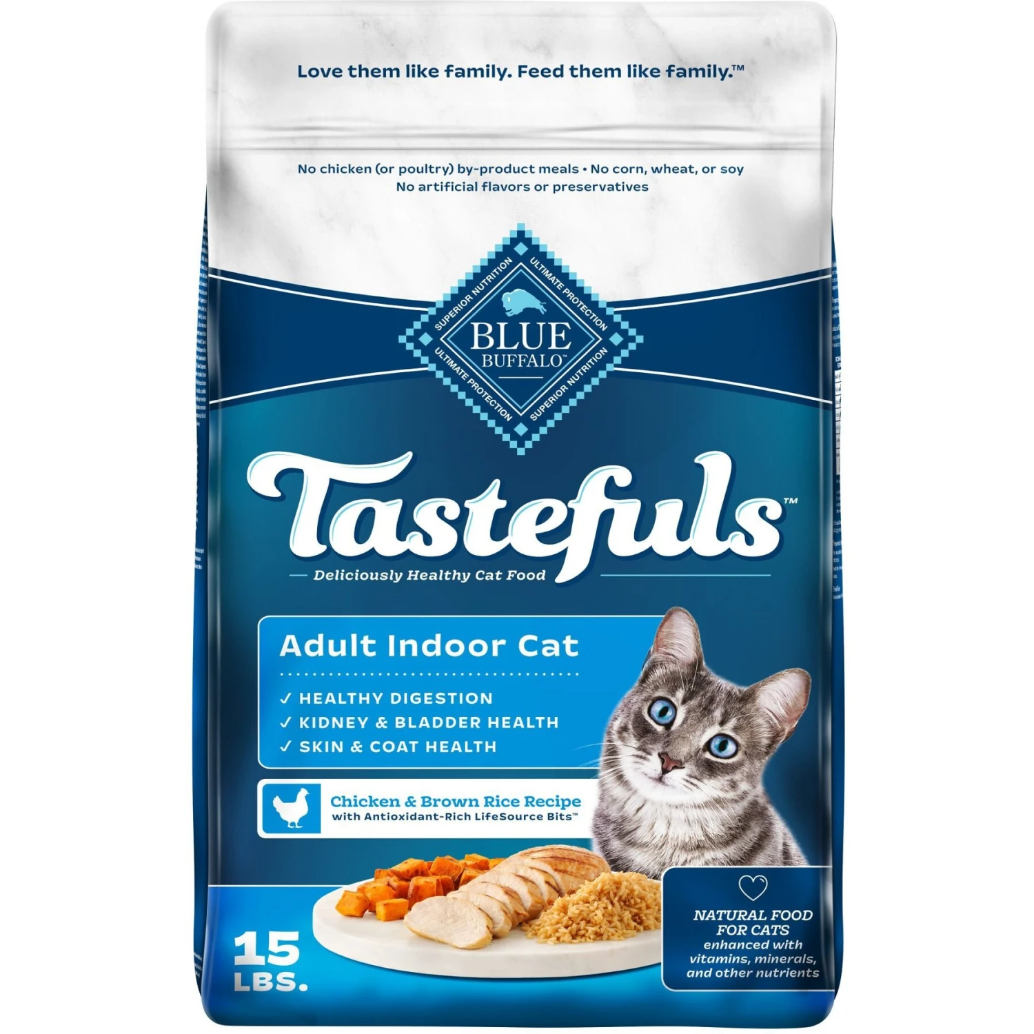 Blue Buffalo Tastefuls Chicken Indoor Natural Adult Dry Cat Food 1 Blue Buffalo Tastefuls Chicken Indoor Natural Adult Dry Cat Food