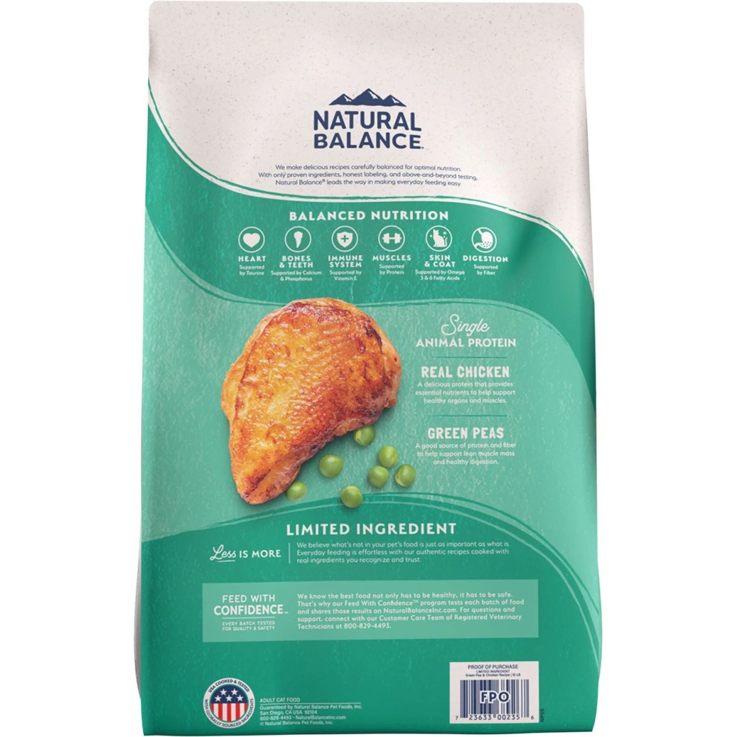 Natural Balance L.I.D. Limited Ingredient Diets Green Pea & Chicken Formula Grain-Free Dry Cat Food 2 Natural Balance L.I.D. Limited Ingredient Diets Green Pea & Chicken Formula Grain-Free Dry Cat Food - Image 2