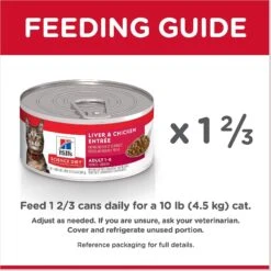 Hill's Science Diet Adult Liver & Chicken Entree Canned Cat Food 16 Hill's Science Diet Adult Liver & Chicken Entree Canned Cat Food -Wellness Sales 49002 PT7. AC SS1800 V1598148663
