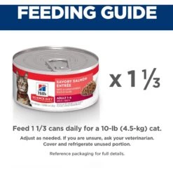 Hill's Science Diet Adult Savory Salmon Entree Canned Cat Food -Wellness Sales 49006 PT6. AC SS1800 V1598146315