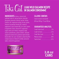 Tiki Cat Luau Wild Salmon In Salmon Consomme Grain-Free Canned Cat Food -Wellness Sales 49112 PT2. AC SS1800 V1702329362