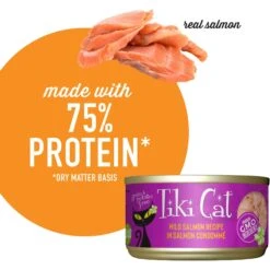 Tiki Cat Luau Wild Salmon In Salmon Consomme Grain-Free Canned Cat Food -Wellness Sales 49112 PT4. AC SS1800 V1702328870