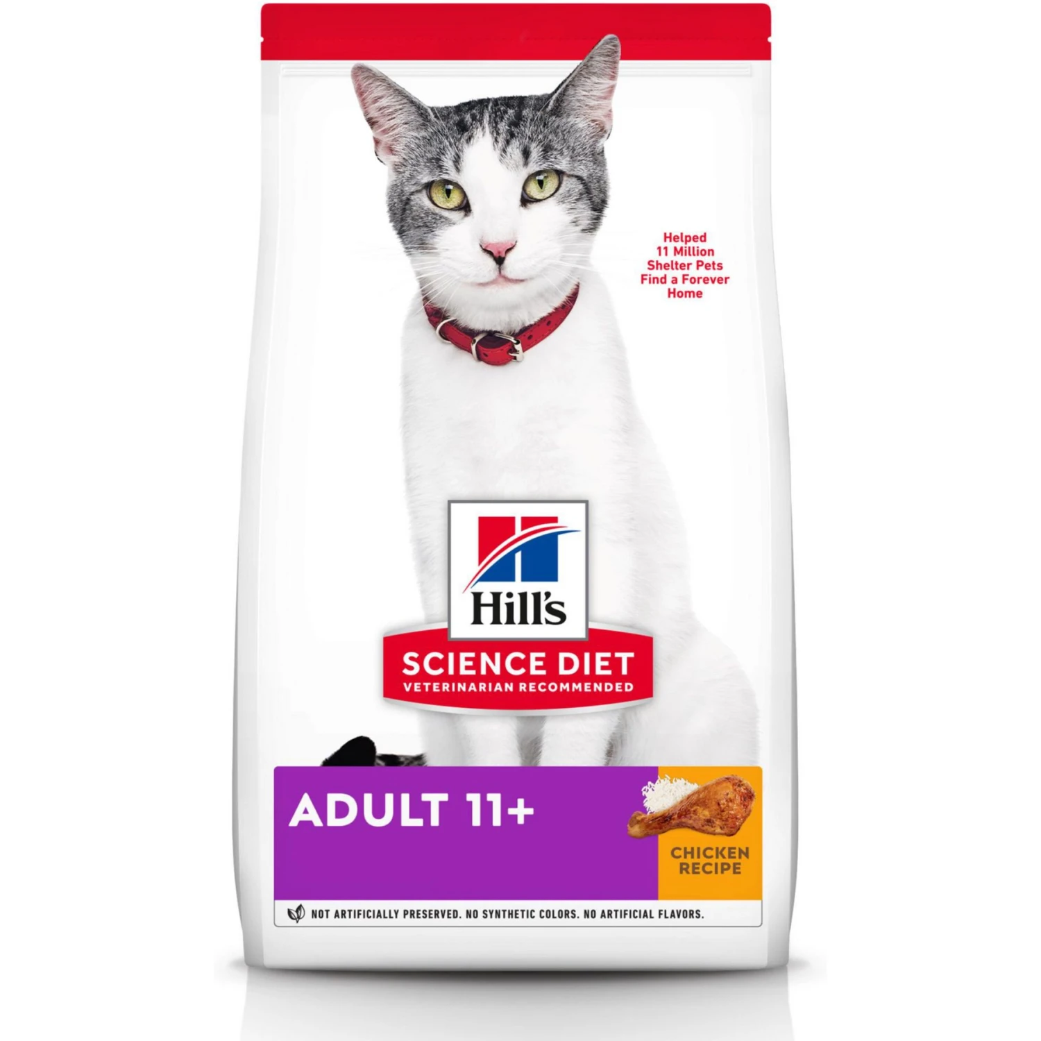 Hill's Science Diet Adult 11+ Chicken Recipe Dry Cat Food 1 Hill's Science Diet Adult 11+ Chicken Recipe Dry Cat Food