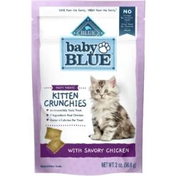 Blue Buffalo Baby Blue Healthy Growth Formula Natural Chicken & Brown Rice Recipe Kitten Dry Food & Blue Buffalo Baby Blue Savory Chicken Kitten Treats, 2-oz Bag -Wellness Sales 501894 PT6. AC SS1800 V1648561002