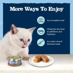 Blue Buffalo Baby Blue Healthy Growth Formula Grain-Free High Protein Salmon Recipe Kitten Wet Food, 3-oz Cans, Case Of 24 -Wellness Sales 502278 PT6. AC SS1800 V1647640051