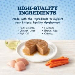 Blue Buffalo Baby Blue Healthy Growth Formula Natural Multi-Pack Chicken Recipe Kitten Wet Food, 3-oz Cans, 6 Count -Wellness Sales 502326 PT3. AC SS1800 V1647638811