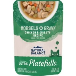 Natural Balance Platefulls Chicken & Giblets Formula In Gravy Grain-Free Cat Food Pouches
