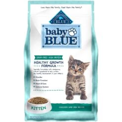 Blue Buffalo Baby Blue Healthy Growth Formula Grain-Free High Protein Chicken & Pea Recipe Kitten Dry Food & Blue Buffalo Baby Blue Healthy Growth Formula Grain-Free High Protein Variety Pack Kitten Wet Food, 3-oz Can, Case Of 6 -Wellness Sales 515062 PT5. AC SS1800 V1649338583