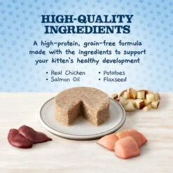 Blue Buffalo Baby Blue Healthy Growth Formula Grain-Free High Protein Chicken Recipe Kitten Wet Food, 3-oz Cans, Case Of 24 & Blue Buffalo Baby Blue Healthy Growth Formula Grain-Free High Protein Salmon Recipe Kitten Wet Food, 3-oz Cans, Case Of 24 -Wellness Sales 515078 PT7. AC SS1800 V1649344309