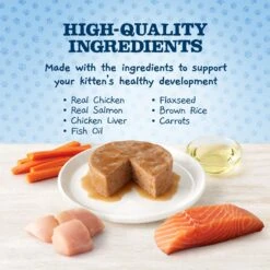 Blue Buffalo Baby Blue Healthy Growth Formula Grain-Free High Protein Variety Pack Kitten Wet Food, 3-oz Can, Case Of 6 & Dr. Elsey's Kitten Attract Clumping Clay Cat Litter -Wellness Sales 515094 PT3. AC SS1800 V1700888097