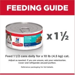 Hill's Science Diet Adult 7+ Tender Tuna Dinner Canned Cat Food 16 Hill's Science Diet Adult 7+ Tender Tuna Dinner Canned Cat Food -Wellness Sales 52769 PT7. AC SS1800 V1598155880