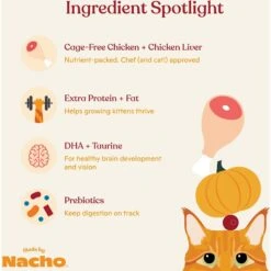 Made By Nacho Chicken Recipe Grain-Free Pate Wet Kitten Food, 3-oz Can, Case Of 24 -Wellness Sales 554822 PT4. AC SS1800 V1698959802