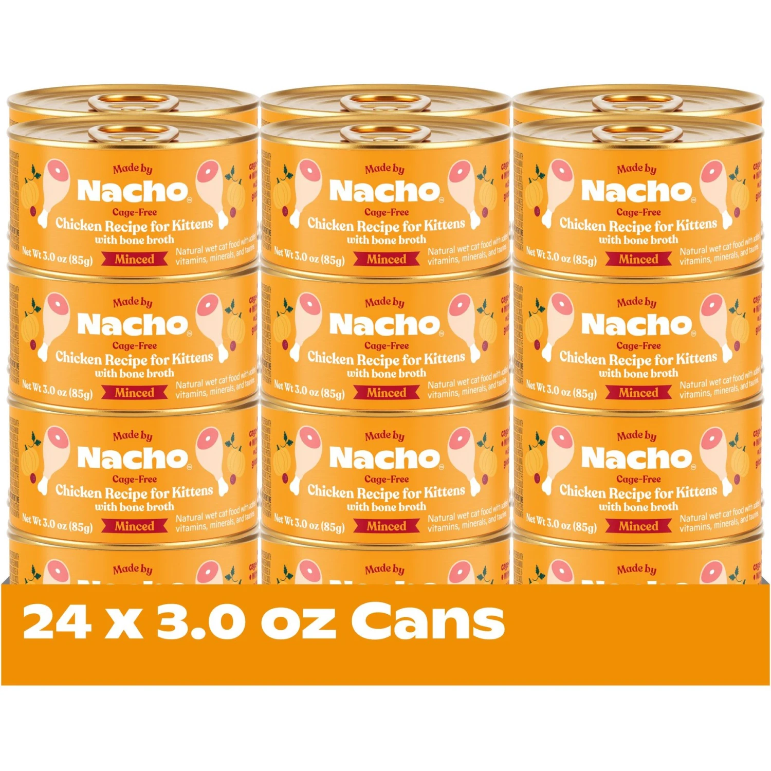 Made By Nacho Chicken Recipe Minced Wet Kitten Food, 3-oz Can, Case Of 24 3 Made By Nacho Chicken Recipe Minced Wet Kitten Food, 3-oz Can, Case Of 24 - Image 3